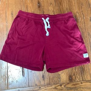 Maamgic Lounge Shorts Men’s Maroon Cotton Blend Sweatshirt Material Bottom Large